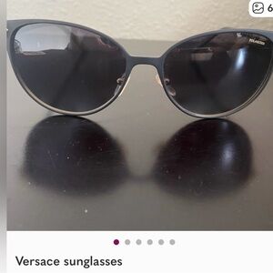 Versace Black Cat-Eye Sunglasses